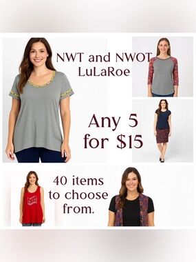 5 for $15 LuLaRoe Variety Lot Set Reseller Not a Mystery Box